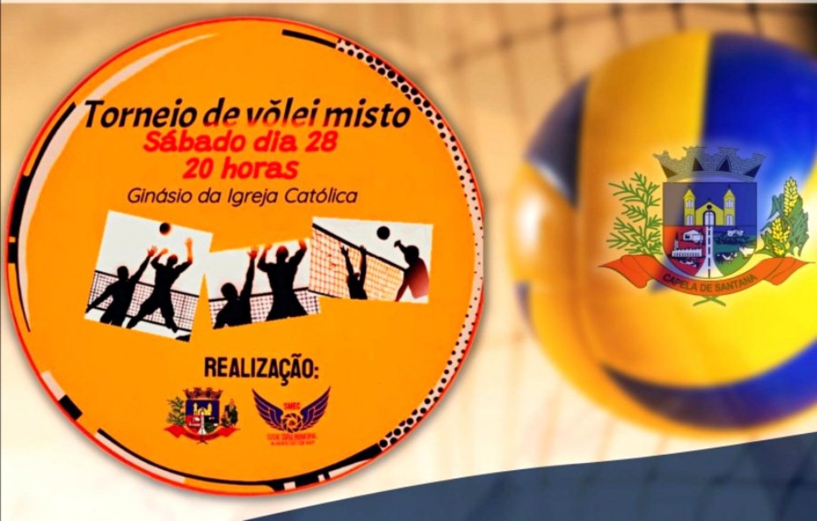 Torneio de vôlei misto de duplas em Capela de Santana