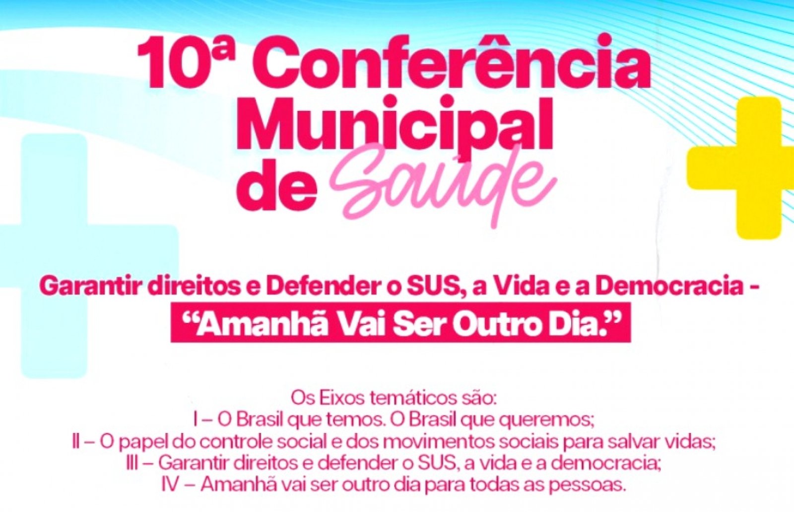 Conferência Municipal de Saúde ocorre dia 31 de março em Nova Santa Rita