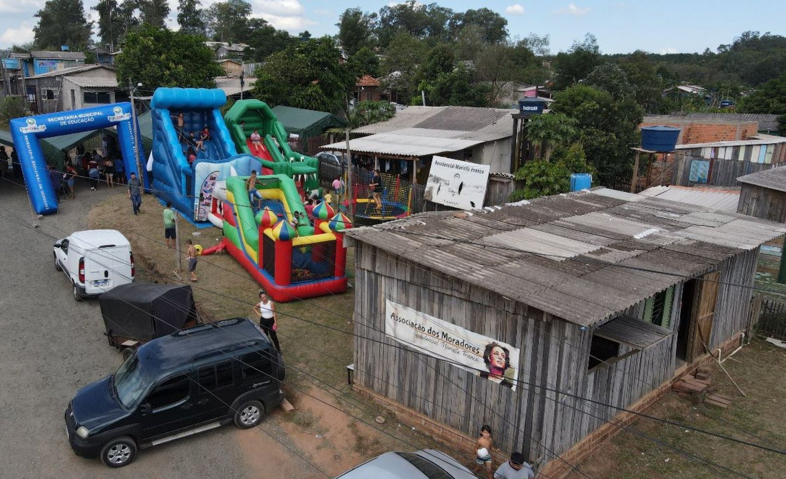 Ação comunitária na ocupação Marielle