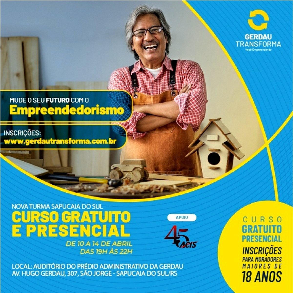 CURSO DE EMPREENDEDORISMO DA GERDAU EM SAPUCAIA