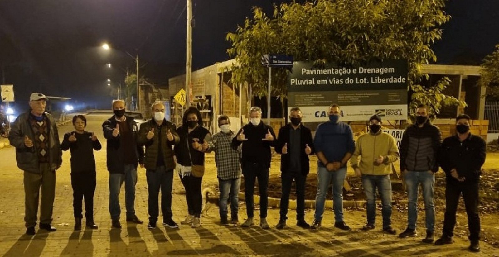Deputado Marcon visitou obras de infraestrutura no Loteamento Liberdade