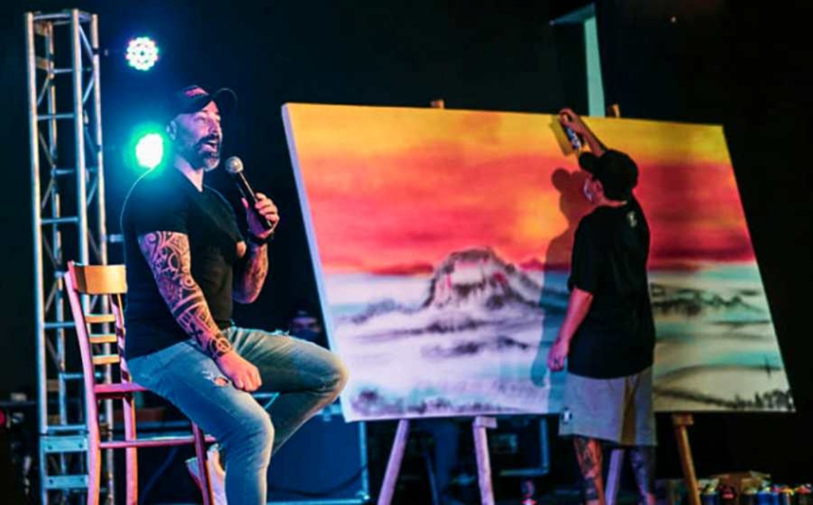 Show de comédia e grafite encerraram a Semana dos 60 anos da cidade
