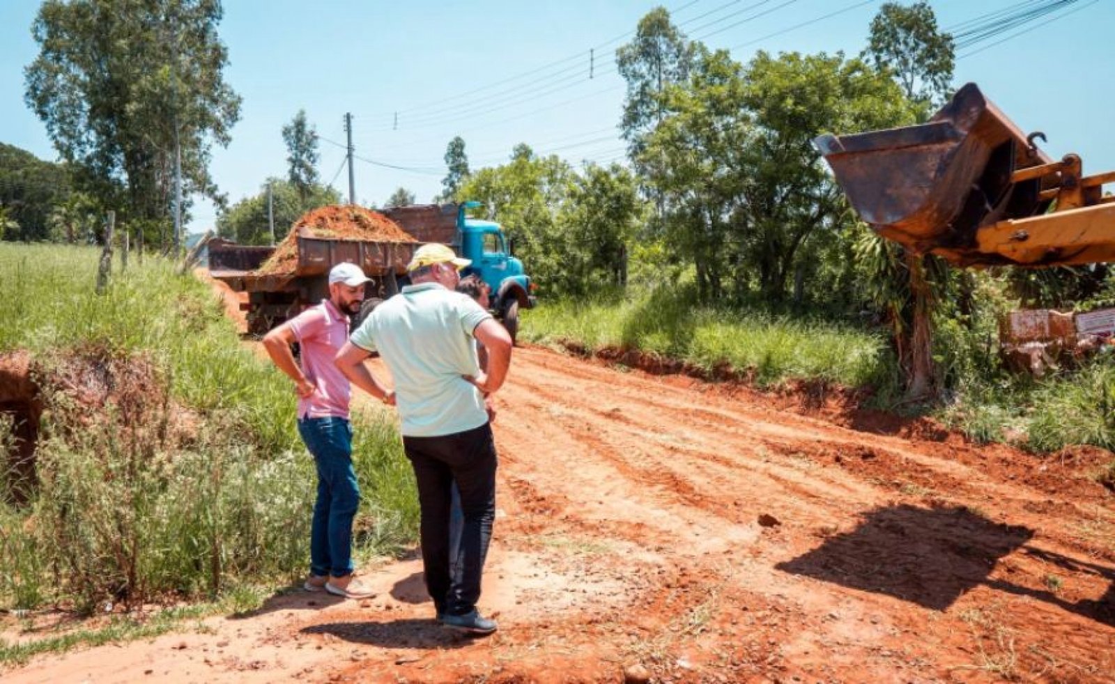 Prefeito e secretário fizeram fiscalização de obras do município